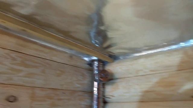 Фольга на потолке в рубленной бане! смотреть онлайн