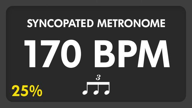 170 BPM - Syncopated Metronome - 8th Triplets (25%) смотреть онлайн