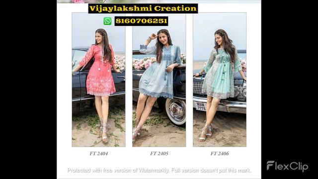 Anju Fabrics Fashion Talk D.No.FT 2401 To FT 2406 Readymade Short Kurtis in Singles and Full Catalo смотреть онлайн