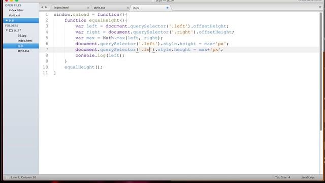 Уроки JavaScript 37. Делаем колонки равной высоты смотреть онлайн