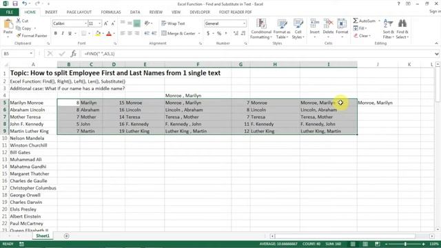 Excel for HR: Find and Substitute to split Employee First and Last Names from 1 single text смотреть онлайн