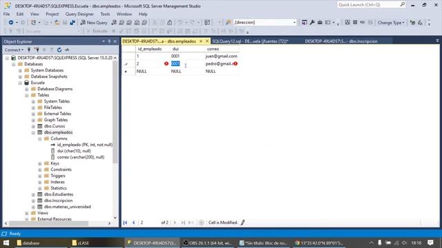 Constraints/Restricciones: Llave Única (Unique Key) [SQL Server - Transact SQL] смотреть онлайн