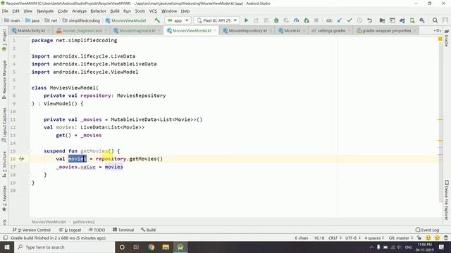 #3 RecyclerView with MVVM - ViewModel and Fragment смотреть онлайн