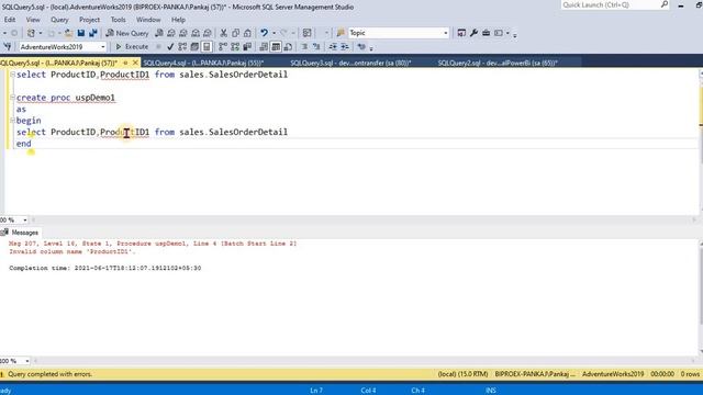 9 Error 207 Invalid Column Name смотреть онлайн