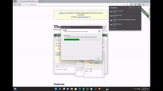 Installing Thonny Python Code Editor смотреть онлайн