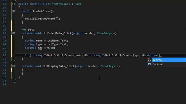 Starting Out With Visual C# - Pet Class (Intro To Visual C#) - Windows Forms смотреть онлайн