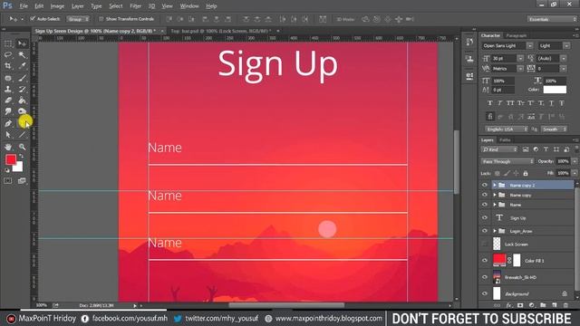 App Design Tutorial | Photoshop CC | Signup Page Step by Step | UI/UX Design | #Maxpoint-Hridoy смотреть онлайн