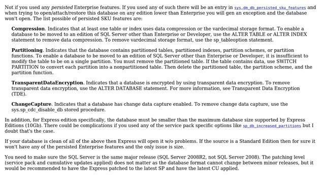 Can I open a SQL Server 2008 R2 database in SQL Server 2008 R2 Express? (2 Solutions!!) смотреть онлайн