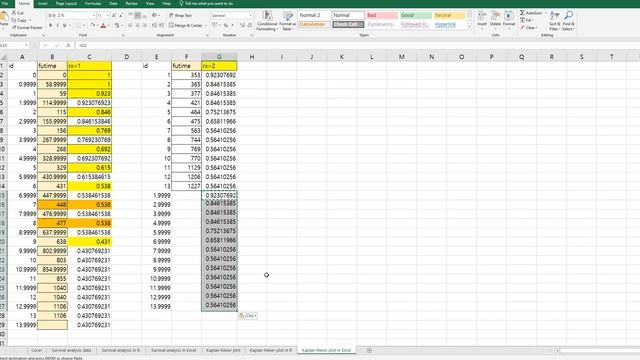 271 Kaplan Meier Plot in Excel and R смотреть онлайн