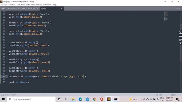 AGE CALCULATOR USING PYTHON | TKINTER | MINI PROJECT смотреть онлайн