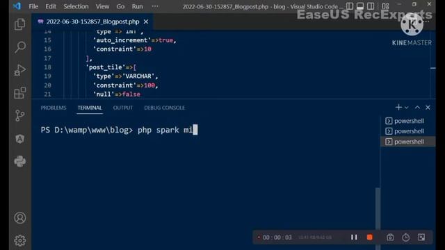 Codeigniter 4 | Creating a table using PHP spark command | Database Migration @codewithramra1862 смотреть онлайн
