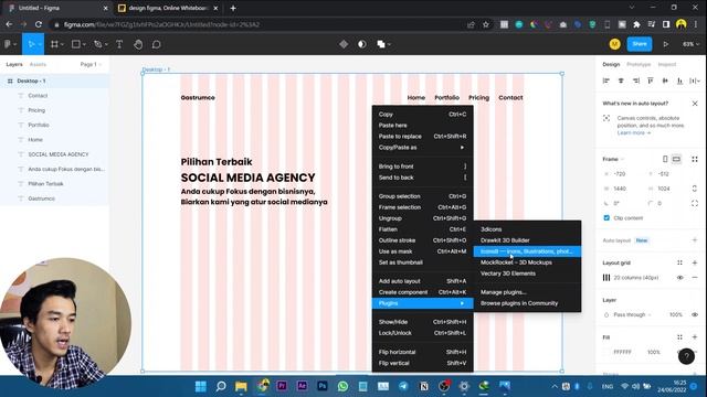 Tutorial Cara Bikin Design Website Landing Page di Figma, cuma 10 menit doang! ? смотреть онлайн