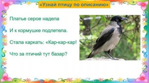 Занятие по развитию речи в подготовительной группе. На тему "Птицы"
