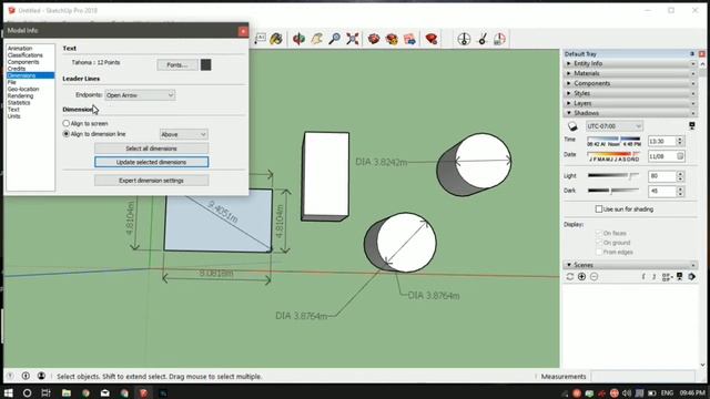Sketchup Tutorial #7) How To Use Dimension & Measure Tool In Sketchup 2019