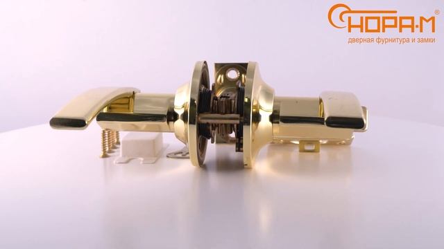 Ручка-защелка НОРА-М ТТ14-01, межкомнатная, ключ/фиксатор, NEW, цвет – золото смотреть онлайн