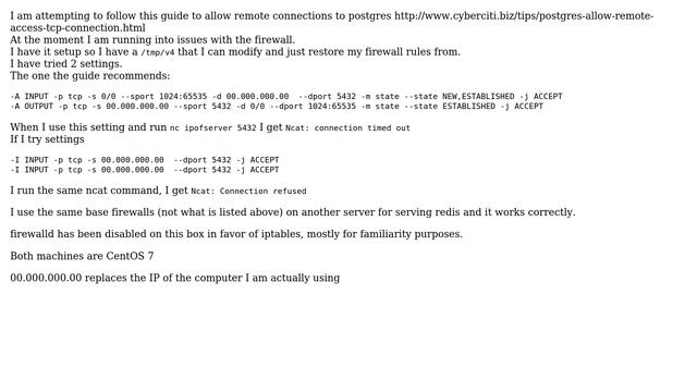 DevOps & SysAdmins: issues configuring firewall rules for Postgres on Centos смотреть онлайн