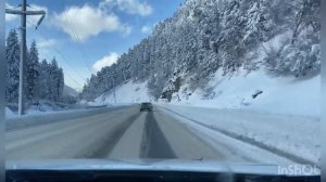 Архыз. Дорога в Архыз зимой