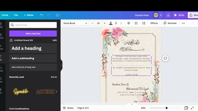 Tutorial Lengkap How To Create Digital Wedding Invitation Card using Canva смотреть онлайн