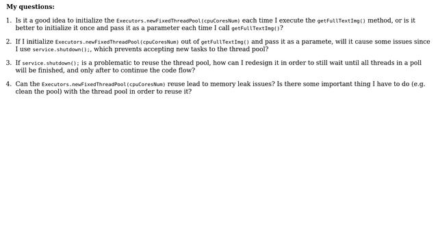Code Review: Design of thread pool reuse with Executors.newFixedThreadPool in Java (2 Solutions!!) смотреть онлайн