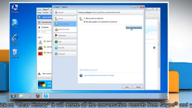 How to delete Skype® conversation history смотреть онлайн