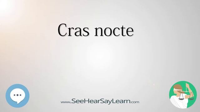 Cras nocte (Medical Latin Terminology & Definitions) ?♀️?????? смотреть онлайн
