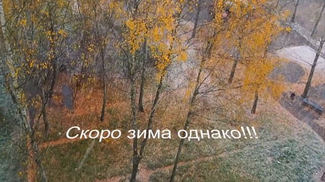 Первый снег в городе Ярцево Смоленской области!!! смотреть онлайн
