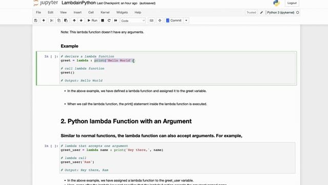 Lambda function in Python смотреть онлайн