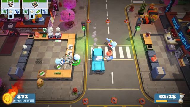 Overcooked 2. Story 4-1 | 3 players online coop 4 stars | Score: 1816 смотреть онлайн