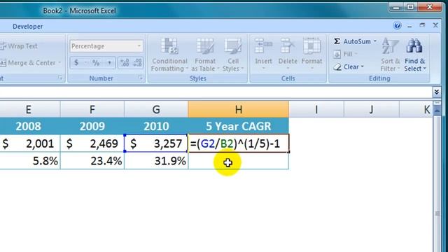 How to calculate a CAGR in Excel смотреть онлайн