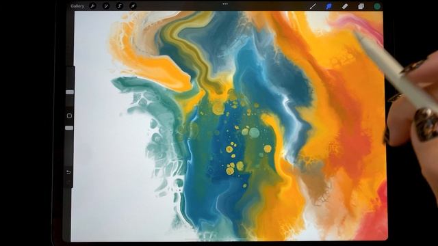 Acrylic Pour Art Procreate Tutorial | Acrylic Pour Brushes | Creating Acrylic Pour Art in Procreate смотреть онлайн