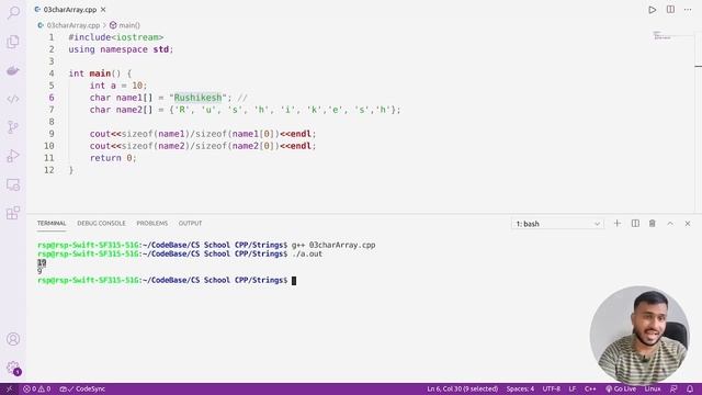 Char Array - C++ смотреть онлайн