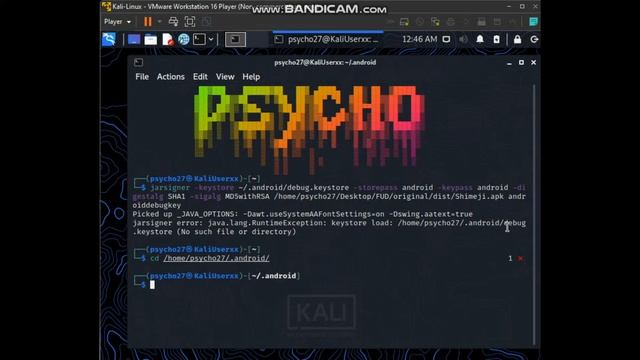 How to fix missing or no debug.keystore on kali linux смотреть онлайн