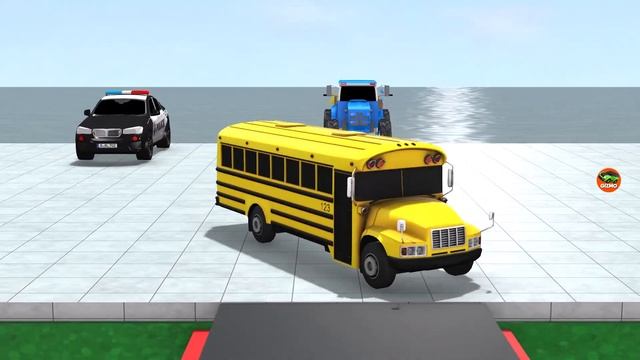 Choose The Right Mystery Box With JCB Tractor Car Fire Truck School Bus Mega Ramp Challenge Vehicle смотреть онлайн