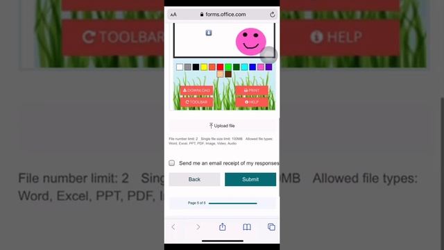 Step 3 - Submit your drawing / image in Microsoft Forms link #kidspaint #msform #srlkjln49 смотреть онлайн