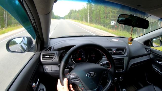 Вождение Kia Rio трасса Р-21 Кола (Карелия) Driving on Kia Rio highway P-21 Kola (Karelia) смотреть онлайн