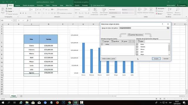 Cómo crear gráficos con actualización automática en excel смотреть онлайн