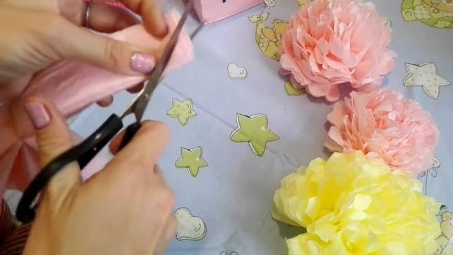 Цветы из салфеток/мастер класс/украшаем стену смотреть онлайн