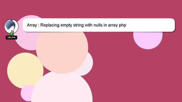 Array : Replacing empty string with nulls in array php смотреть онлайн