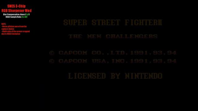 [4k] SNES 3-Chip RGB Sharpening Mod Comparison - Super Street Fighter II смотреть онлайн