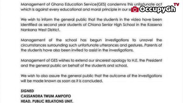 Trouble Looms For SHS Students Insulting President Nana Addo As Ghana Education Service Responds смотреть онлайн