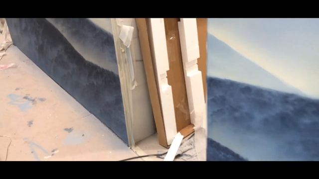 Аэрография, роспись стен.Painting Горы в тумане смотреть онлайн