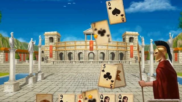 Пасьянс 300 спартанцев найти пару картам разложить игра Spartan Solitaire смотреть онлайн