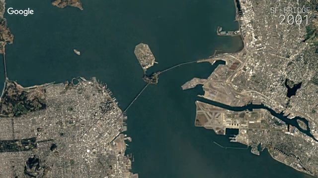 Google Timelapse: San Francisco - Oakland Bay Bridge смотреть онлайн