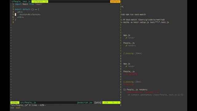 JavaScript - TDD a react/redux component with enzyme and jsdom 01 смотреть онлайн
