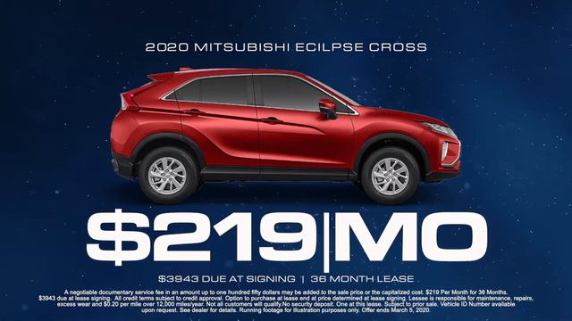2020 Mitsubishi Eclipse Cross Lease Offer - February 2020 смотреть онлайн