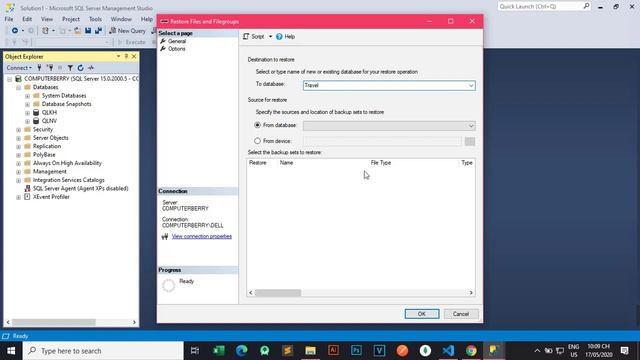How to restore .bak file in SQL Server Management Studio 2019 смотреть онлайн