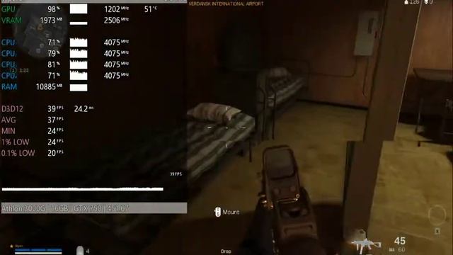 Athlon 3000G + GeForce GTX 750 = CALL OF DUTY WARZONE смотреть онлайн