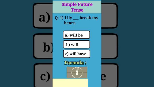 Simple Future Tense example #test #english #future #tense смотреть онлайн