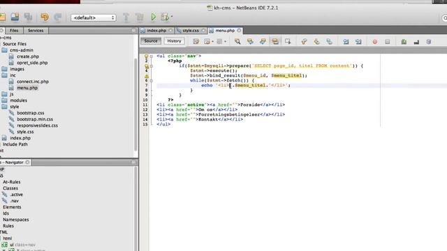Mini-CMS/Prepared Statements - Oprettelse af simpel navigationsmenu смотреть онлайн