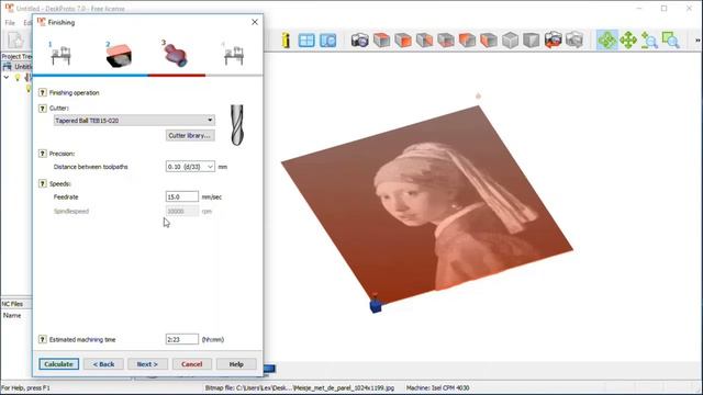 CNC machining a lithophane with the DeskProto Free edition смотреть онлайн